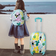Load image into Gallery viewer, 2 Pieces Kids Luggage Set with 4 Casters and Retractable Handle