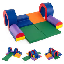 Load image into Gallery viewer, 10-Piece Foam Climbing Blocks for Crawling Climbing and Sliding