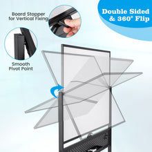 Load image into Gallery viewer, 120 x 90 CM Double-Sided Dry Erase Mobile Board with Stand