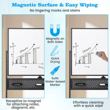 Load image into Gallery viewer, 120 x 90 CM Double-Sided Dry Erase Mobile Board with Stand