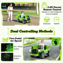 Load image into Gallery viewer, 12V Kids Ride on Dump Truck with Electric Dump Bed