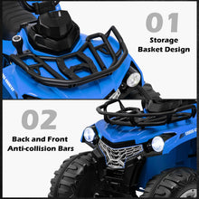 Load image into Gallery viewer, 12V Electric Powered Quad Vehicle with Spring Suspension Oversized Wheels and Storage Basket