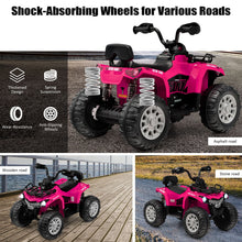 Load image into Gallery viewer, 12V Electric Powered Quad Vehicle with Spring Suspension Oversized Wheels and Storage Basket