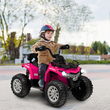 Load image into Gallery viewer, 12V Electric Powered Quad Vehicle with Spring Suspension Oversized Wheels and Storage Basket