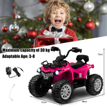 Load image into Gallery viewer, 12V Electric Powered Quad Vehicle with Spring Suspension Oversized Wheels and Storage Basket