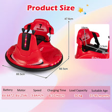 Load image into Gallery viewer, 12V Kids Ride On Electric Bumper Car with Dual Joysticks and Remote Control