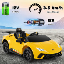 Load image into Gallery viewer, 12V Kids Ride on Car Lamborghini with Remote Control and LED Lights