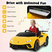 Load image into Gallery viewer, 12V Kids Ride on Car Lamborghini with Remote Control and LED Lights