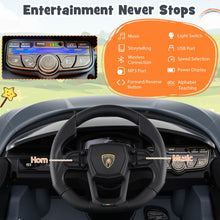 Load image into Gallery viewer, 12V Kids Ride on Car with Hydraulic Doors Licensed Lamborghini Revuelto