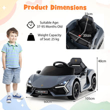 Load image into Gallery viewer, 12V Kids Ride on Car with Hydraulic Doors Licensed Lamborghini Revuelto