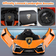 Load image into Gallery viewer, 12V Kids Ride on Car with Hydraulic Doors Licensed Lamborghini Revuelto
