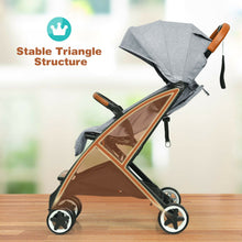 Load image into Gallery viewer, Folding Pushchair with Adjustable Backrest and Footrest