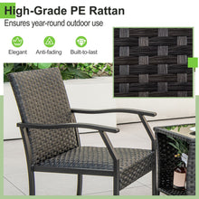 Load image into Gallery viewer, 3 Piece Patio Wicker Chair Set with Cushioned Seat