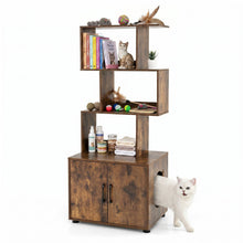 Load image into Gallery viewer, Cat Litter Box Enclosure with 3 Shelves