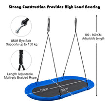 Load image into Gallery viewer, 150 cm Oval Swing with Height-Adjustable Rope for Outdoor Indoor