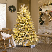 Load image into Gallery viewer, Pre-Lit Artificial Christmas Tree with PE PVC Branch Tips and Warm White LED Lights