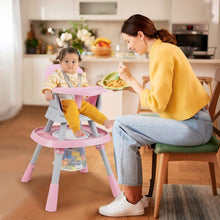 Load image into Gallery viewer, 16-in-1 Convertible Baby High Chair with Removable Tray and 5-Point Harness