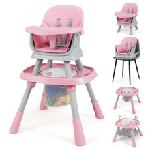 Load image into Gallery viewer, 16-in-1 Convertible Baby High Chair with Removable Tray and 5-Point Harness