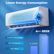 Load image into Gallery viewer, 18000 BTU Mini Split Air Conditioner & Heater A++ Energy Efficient Inverter Split AC