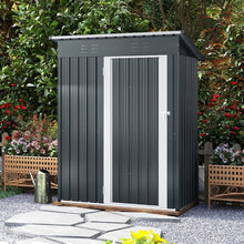 Load image into Gallery viewer, 181 x 153 cm Outdoor Storage Shed with Sloped Roof 2 Vents and Lockable Door