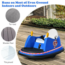 Load image into Gallery viewer, Kids Ride-On Bumper Car with Colorful Flashing Lights and Music
