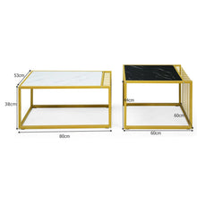 Load image into Gallery viewer, Modern Coffee Nesting Table Set Waterproof Faux Marble