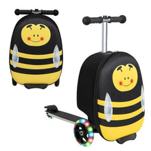 Load image into Gallery viewer, 2-in-1 Folding Kids Scooter with Suitcase and 3 Color Lighted Wheels