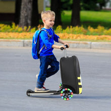 Load image into Gallery viewer, 2-in-1 Folding Kids Scooter with Suitcase and 3 Color Lighted Wheels