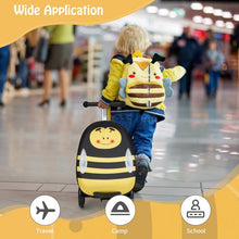 Load image into Gallery viewer, 2-in-1 Folding Kids Scooter with Suitcase and 3 Color Lighted Wheels