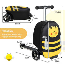 Load image into Gallery viewer, 2-in-1 Folding Kids Scooter with Suitcase and 3 Color Lighted Wheels