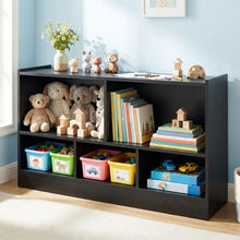 Load image into Gallery viewer, 5-Cubby Wooden Kids Storage Shelf Unit