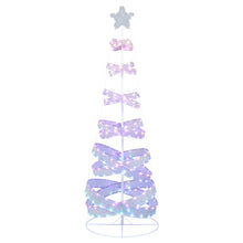 Load image into Gallery viewer, 210 cm Outdoor Spiral Pre-lit Christmas Tree with Collapsible Color Lights