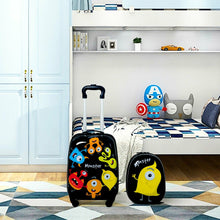 Load image into Gallery viewer, 2 Pieces Kids Luggage Set with 4 Casters and Retractable Handle