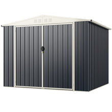 Load image into Gallery viewer, 246 x 193 CM Metal Outdoor Storage Shed with Snap-on Structures