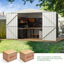 Load image into Gallery viewer, 246 x 193 CM Metal Outdoor Storage Shed with Snap-on Structures