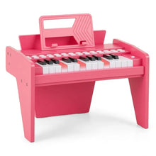 Load image into Gallery viewer, 25 Lighted Keys Kids Piano Keyboard Mini Digital Piano Wooden Toy