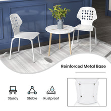 Load image into Gallery viewer, Metal Dining Chair Set of 4 with Hollowed Backrest and Metal Legs
