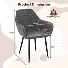 Load image into Gallery viewer, Set of 2 Leisure Dining Chair Upholstered with Curved Backrest
