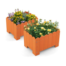 Load image into Gallery viewer, 2 Pack Rectangular Planter Box HDPE Flower Pot with Drainage Gaps