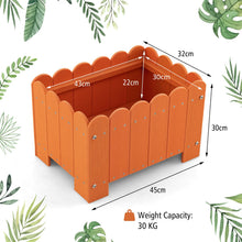 Load image into Gallery viewer, 2 Pack Rectangular Planter Box HDPE Flower Pot with Drainage Gaps