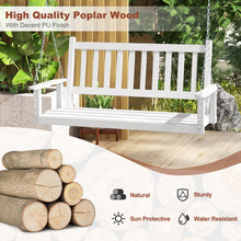 Load image into Gallery viewer, 2 Person Wooden Outdoor Porch Swing with Adjustable Upper Chains