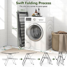 Load image into Gallery viewer, 2-Tier Foldable Clothing Laundry Rack with 33 Drying Rails
