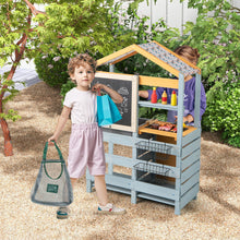 Load image into Gallery viewer, 2 in 1 Wooden Mud Kitchen and Grocery Store with Removable Sink
