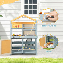 Load image into Gallery viewer, 2 in 1 Wooden Mud Kitchen and Grocery Store with Removable Sink