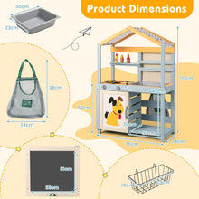 Load image into Gallery viewer, 2 in 1 Wooden Mud Kitchen and Grocery Store with Removable Sink