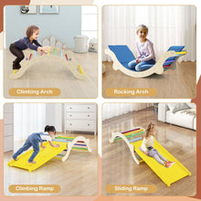 Load image into Gallery viewer, 3-In-1 Wooden Climber with Ramp Toddler Climber Arch