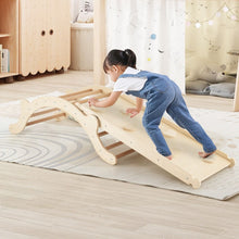 Load image into Gallery viewer, 3-In-1 Wooden Climber with Ramp Toddler Climber Arch