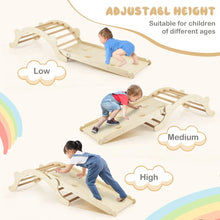 Load image into Gallery viewer, 3-In-1 Wooden Climber with Ramp Toddler Climber Arch