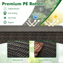 Load image into Gallery viewer, 320L Tightly-Woven Rattan Deck Box with Polyester Liner and Wheels