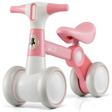 Load image into Gallery viewer, Cute Baby Balance Bike 4 Wheels with Steering Handlebars No Pedal Pink